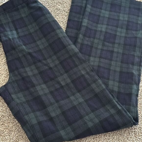 Brandy Melville Womens Pants Green Plaid Retro Style Y2K Preppy Academia - Picture 2 of 5